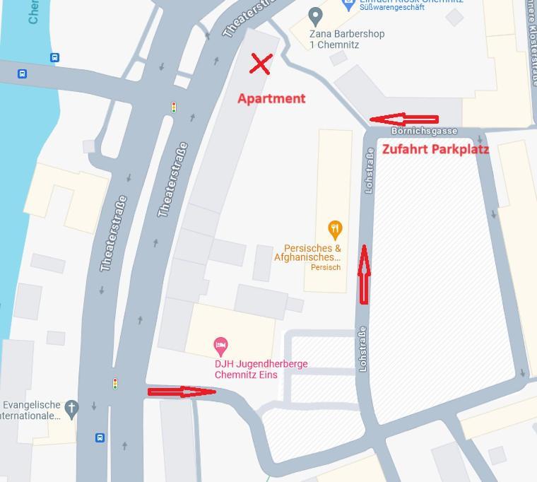 T21 - Apartment Direkt Im Zentrum Mit Parkplatz Chemnitz Buitenkant foto